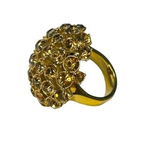 Kate Spade ♠️ Lady Marmalade Gold Tone and Crystal Ring
